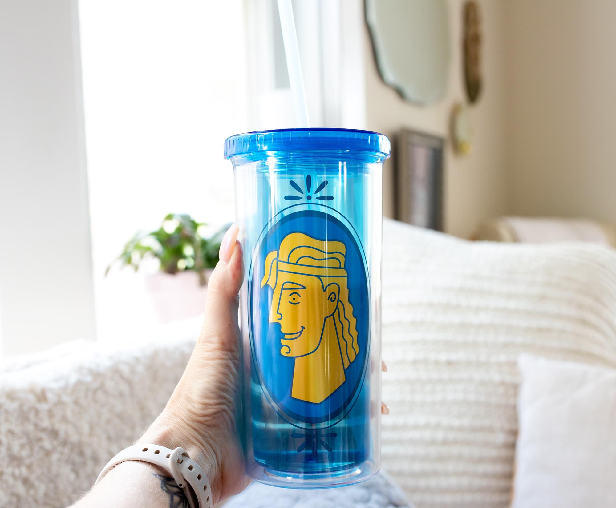 Disney Hercules Double-Walled Tumbler With Lid and Straw | Holds 20 Ounces