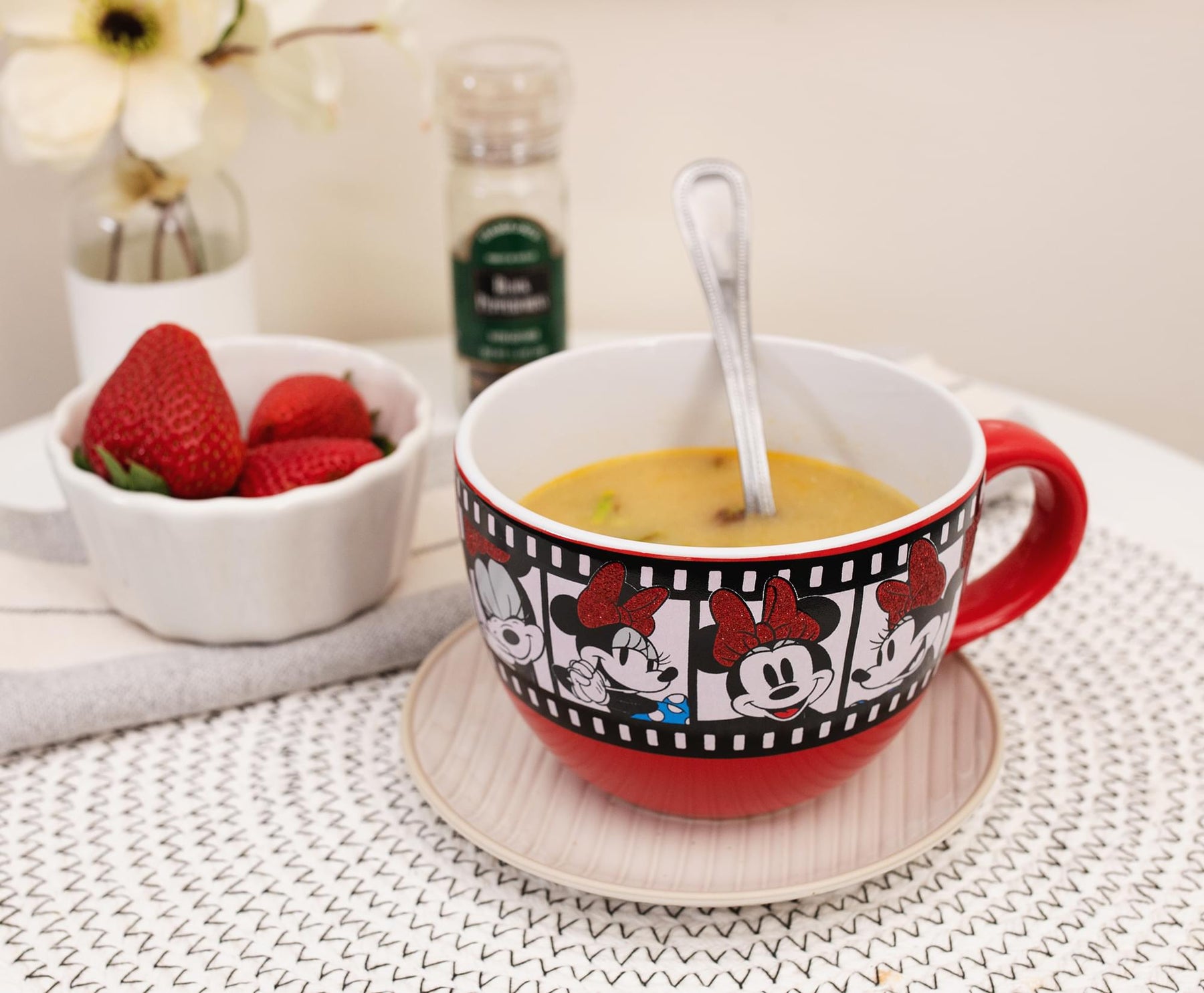 Disney Minnie Mouse Film Reel Ceramic Soup Mug | Holds 24 Ounces
