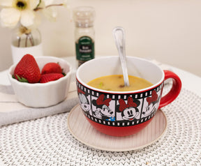 Disney Minnie Mouse Film Reel Ceramic Soup Mug | Holds 24 Ounces