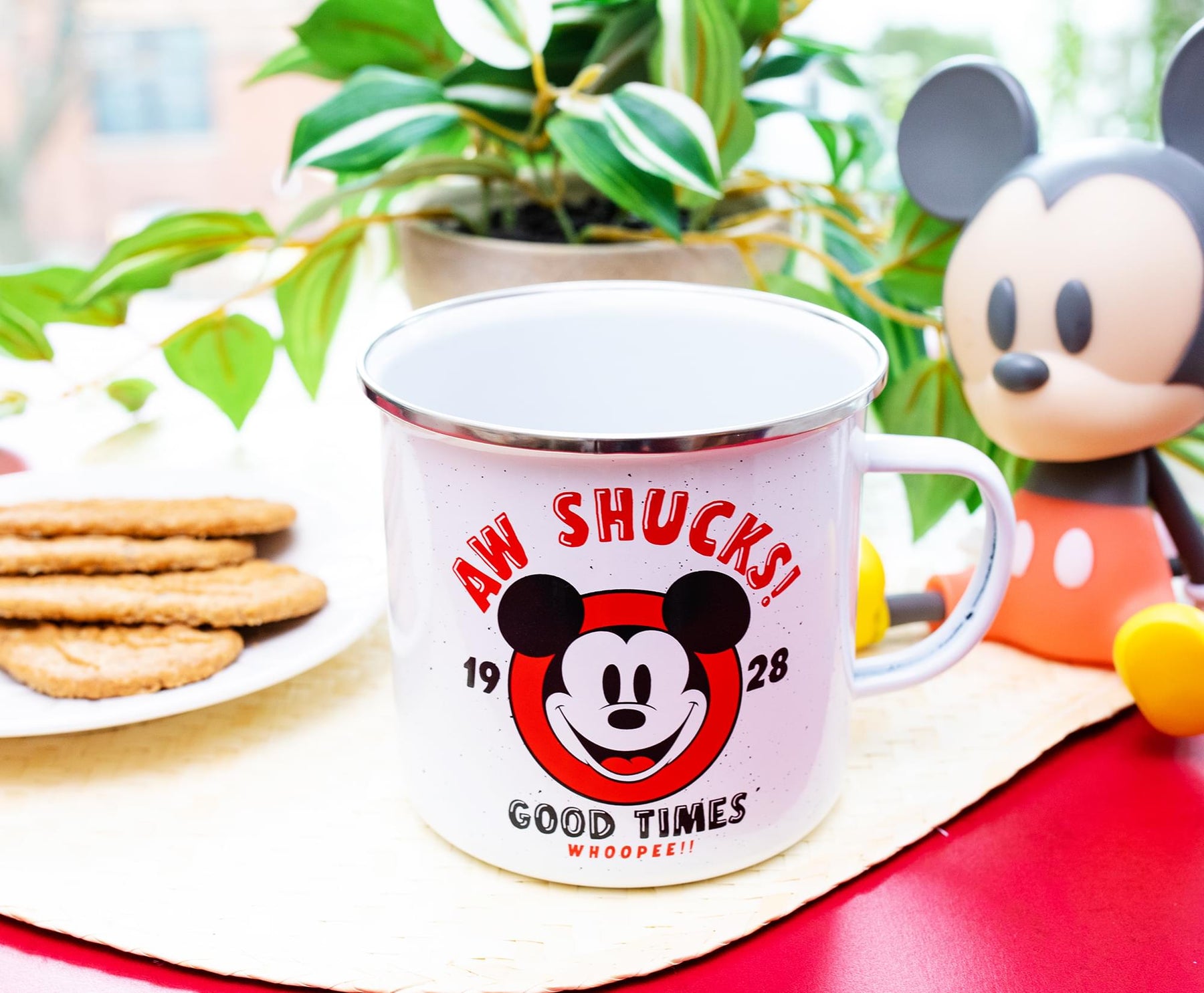 Disney Mickey Mouse "Aw Shucks" Ceramic Camper Mug | Holds 20 Ounces