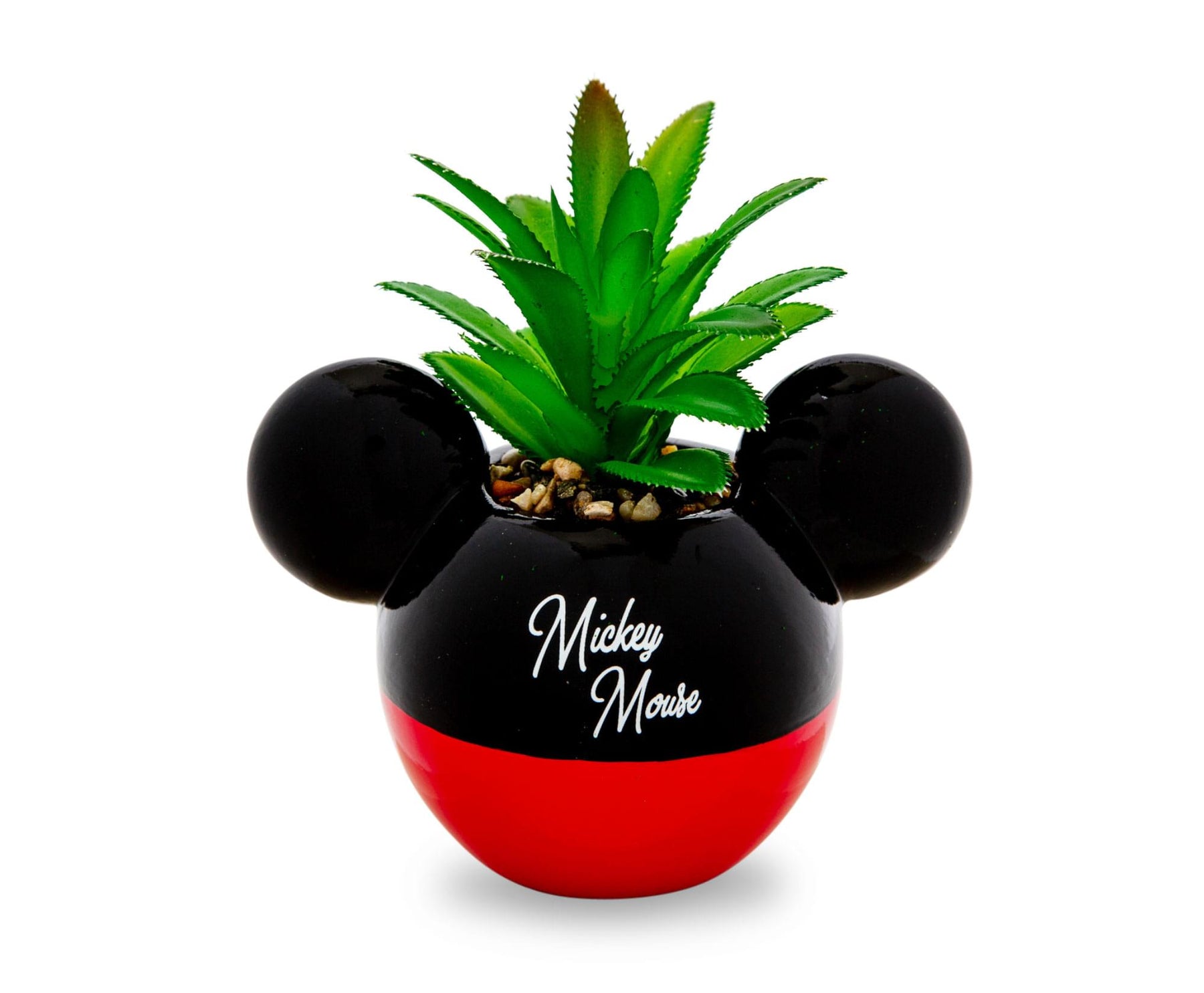 Disney Mickey Mouse 3-Inch Ceramic Mini Planter with Artificial Succulent