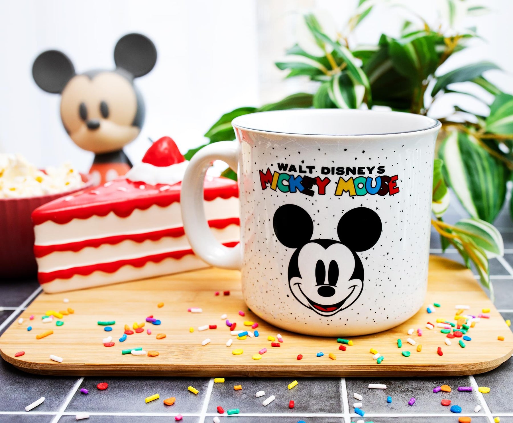 Disney Mickey Mouse Rainbow Ceramic Camper Mug | Holds 20 Ounces