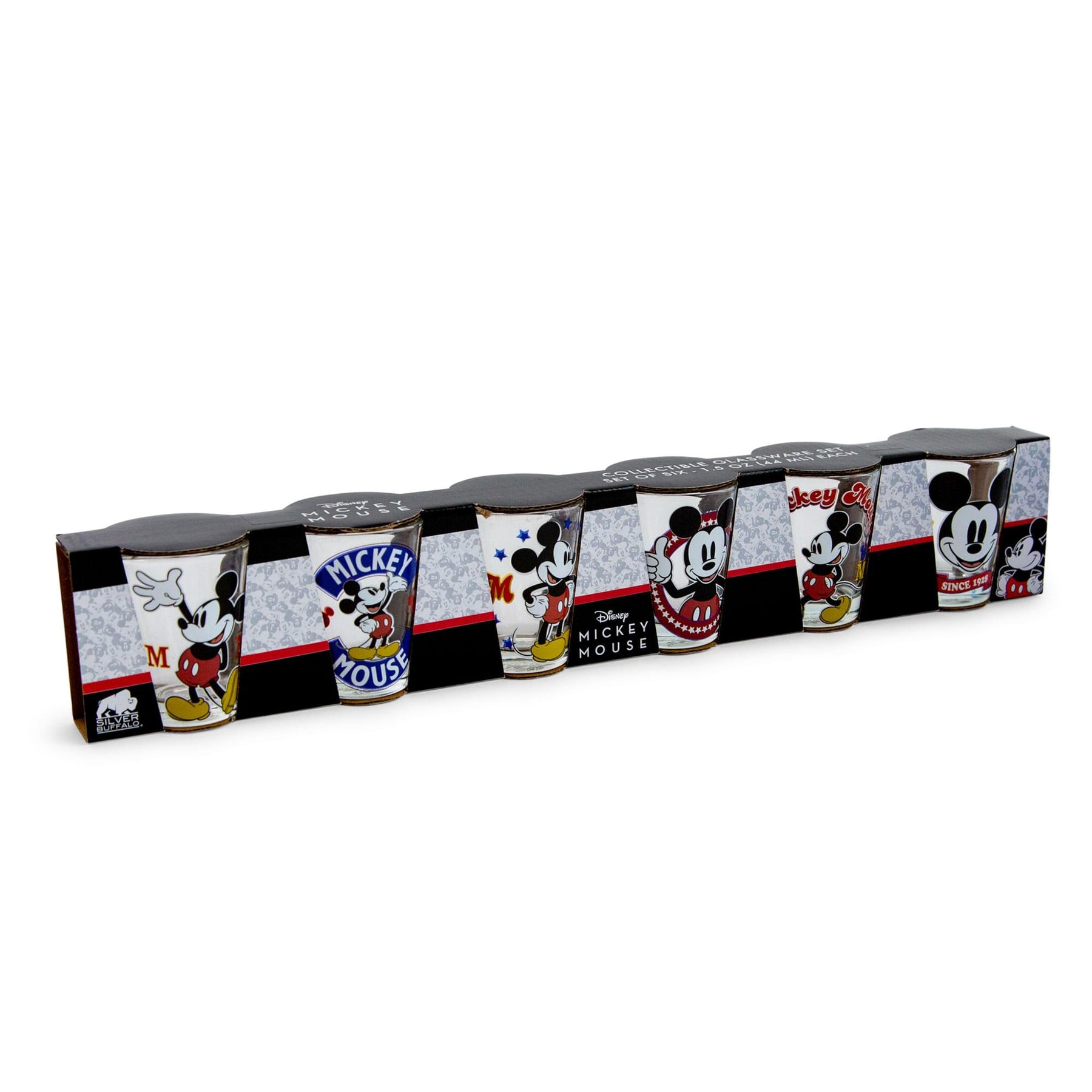 Disney Vintage Mickey Mouse 2-Ounce Mini Shot Glasses | Set of 6