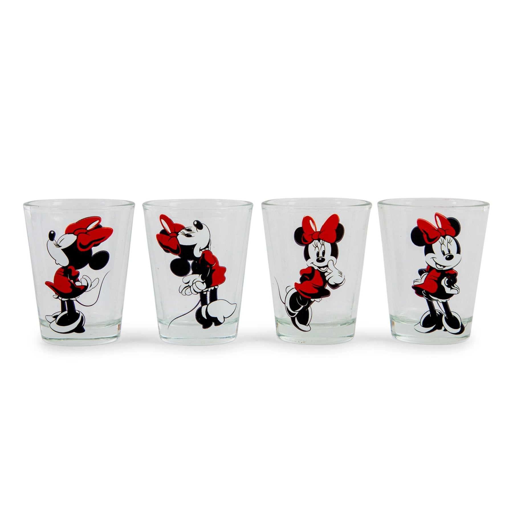 Disney Classic Minnie Mouse 2-Ounce Mini Shot Glasses | Set of 4