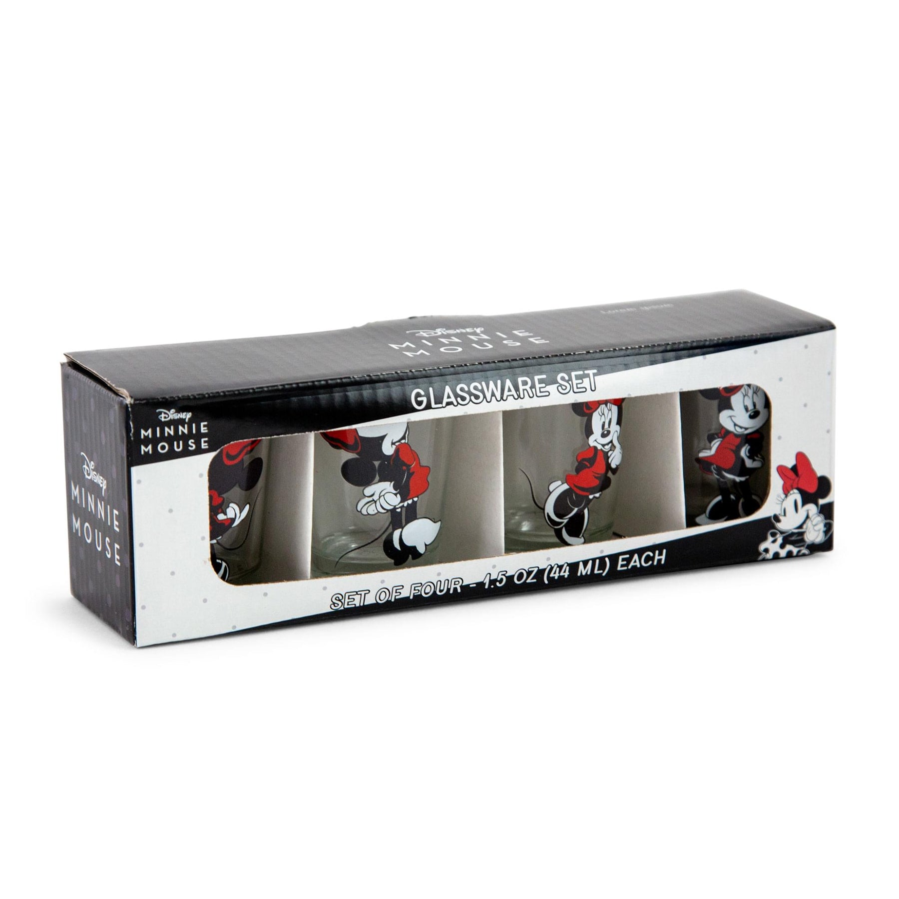 Disney Classic Minnie Mouse 2-Ounce Mini Shot Glasses | Set of 4