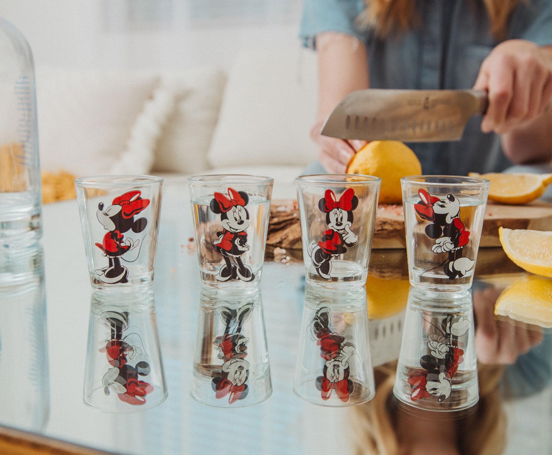 Disney Classic Minnie Mouse 2-Ounce Mini Shot Glasses | Set of 4