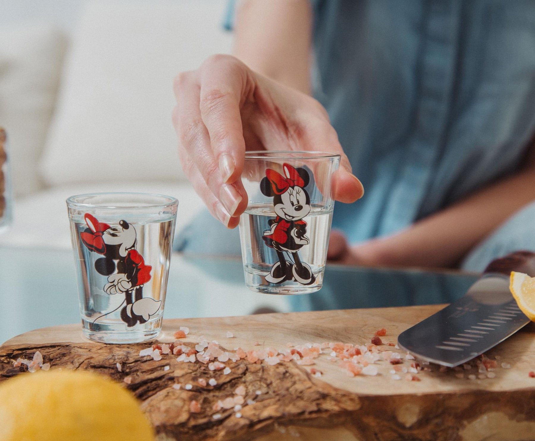 Disney Classic Minnie Mouse 2-Ounce Mini Shot Glasses | Set of 4