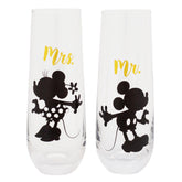 Disney Mickey and Minnie 9-Ounce Stemless Fluted Glassware | Set of 2