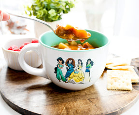 Disney Princess Royal Gathering Ceramic Soup Mug | Holds 24 Ounces