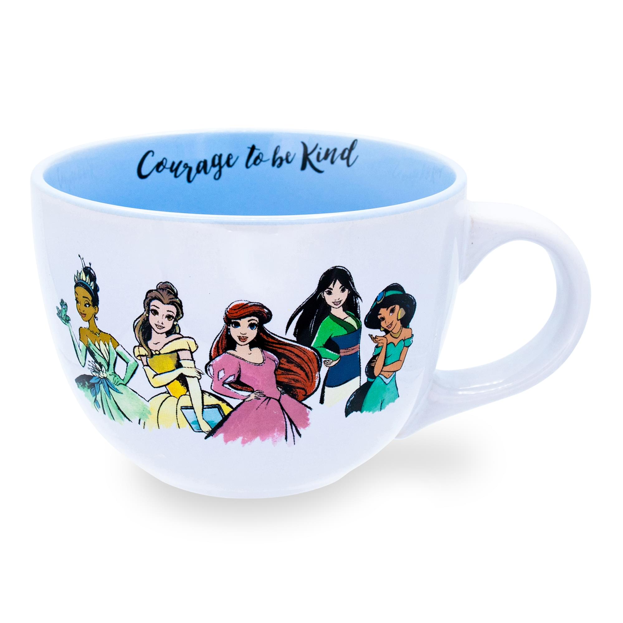 Disney Princess "Courage To Be Kind" Ceramic Soup Mug | Holds 24 Ounces