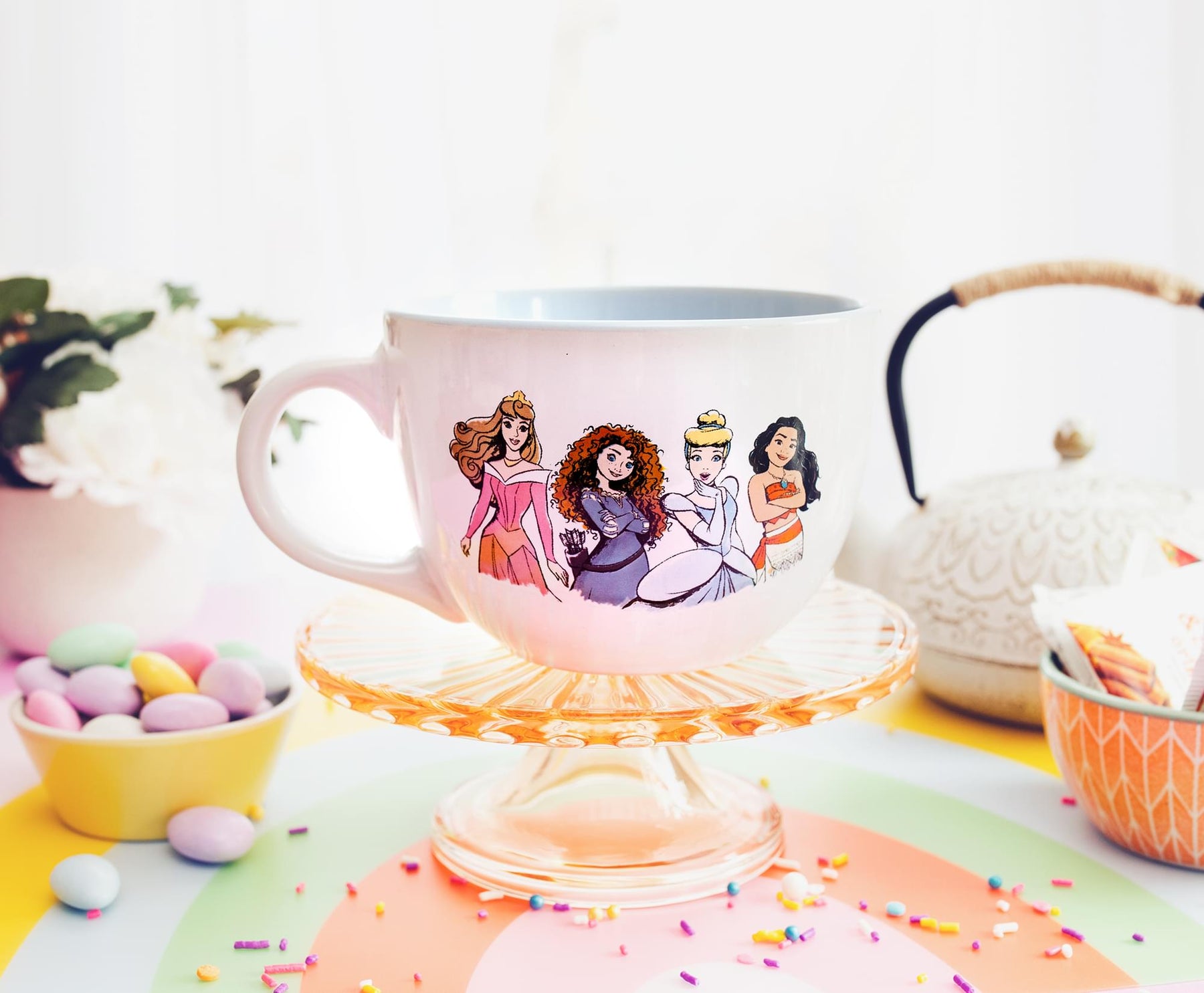 Disney Princess "Courage To Be Kind" Ceramic Soup Mug | Holds 24 Ounces