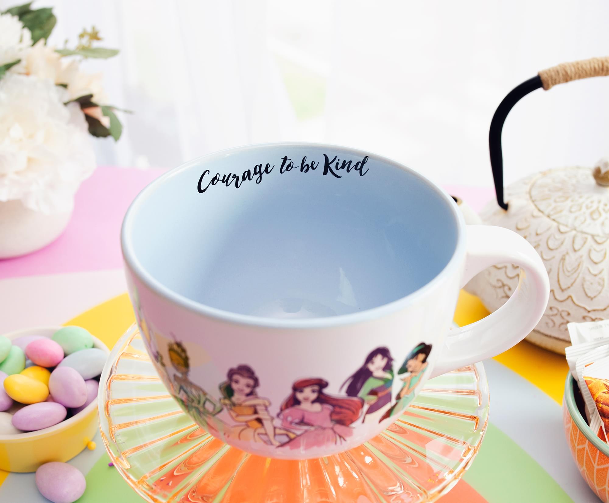 Disney Princess "Courage To Be Kind" Ceramic Soup Mug | Holds 24 Ounces