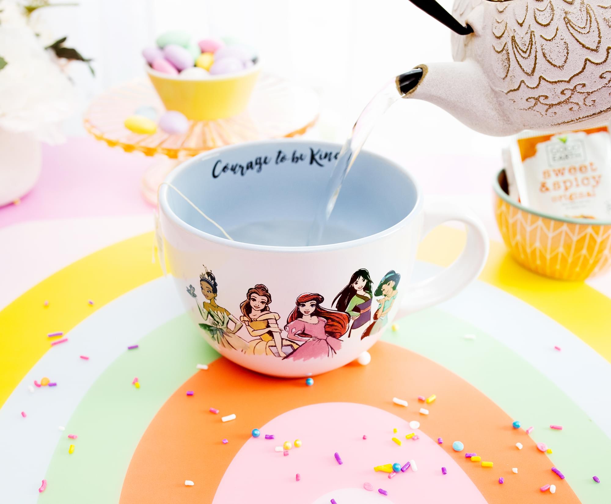 Disney Princess "Courage To Be Kind" Ceramic Soup Mug | Holds 24 Ounces