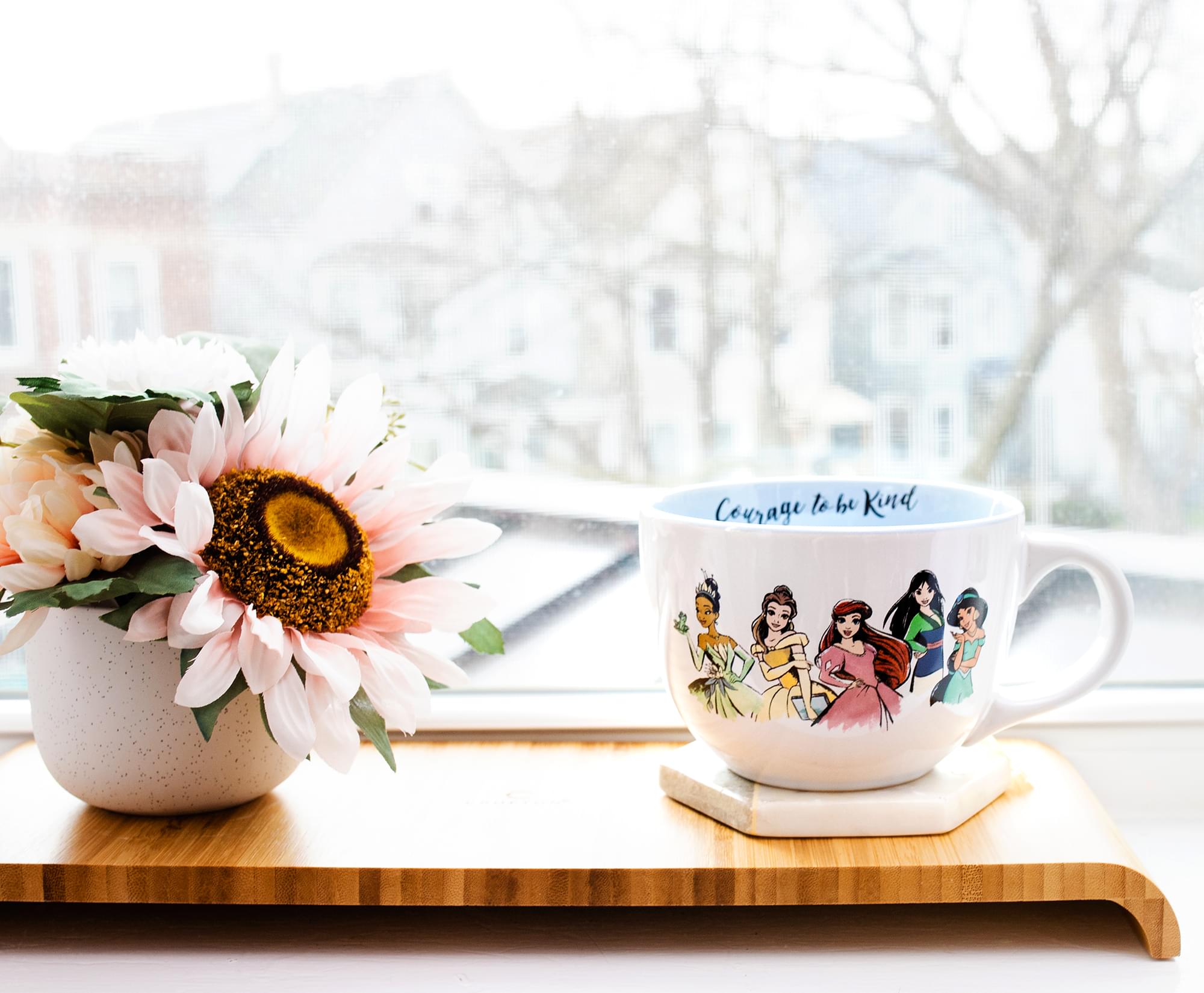 Disney Princess "Courage To Be Kind" Ceramic Soup Mug | Holds 24 Ounces