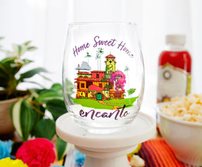 Disney Encanto "Home Sweet Home" Stemless Wine Glass | Holds 20 Ounces