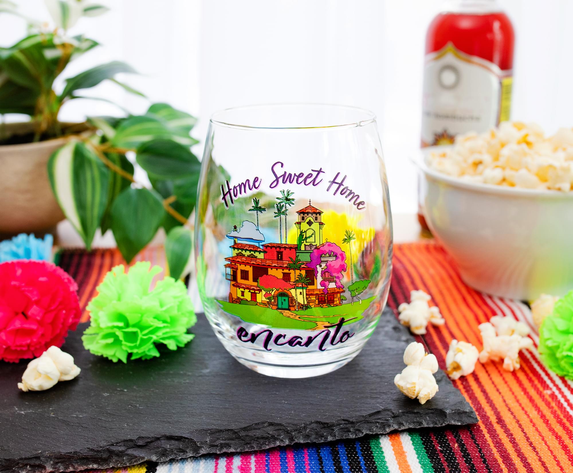 Disney Encanto "Home Sweet Home" Stemless Wine Glass | Holds 20 Ounces