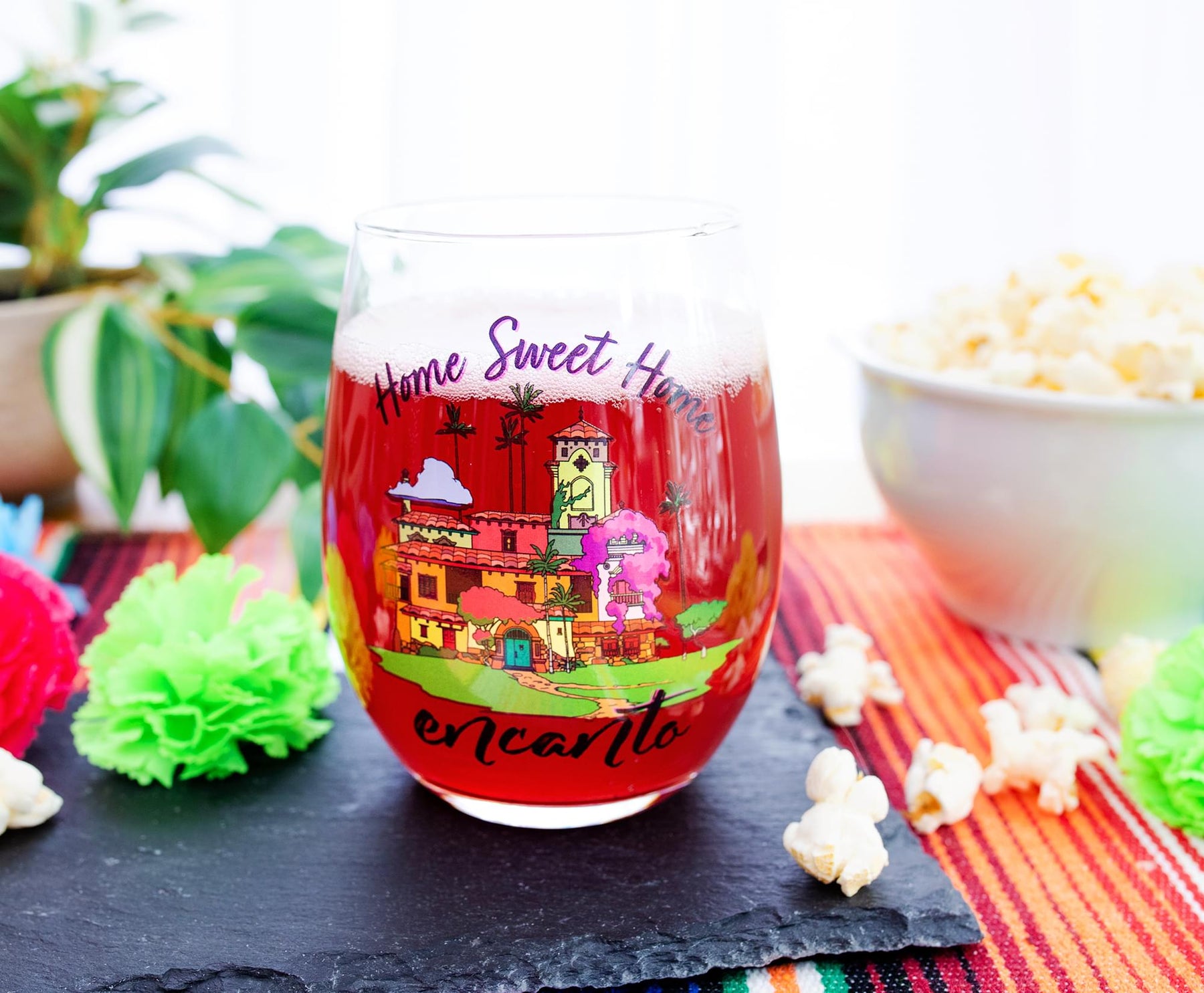 Disney Encanto "Home Sweet Home" Stemless Wine Glass | Holds 20 Ounces