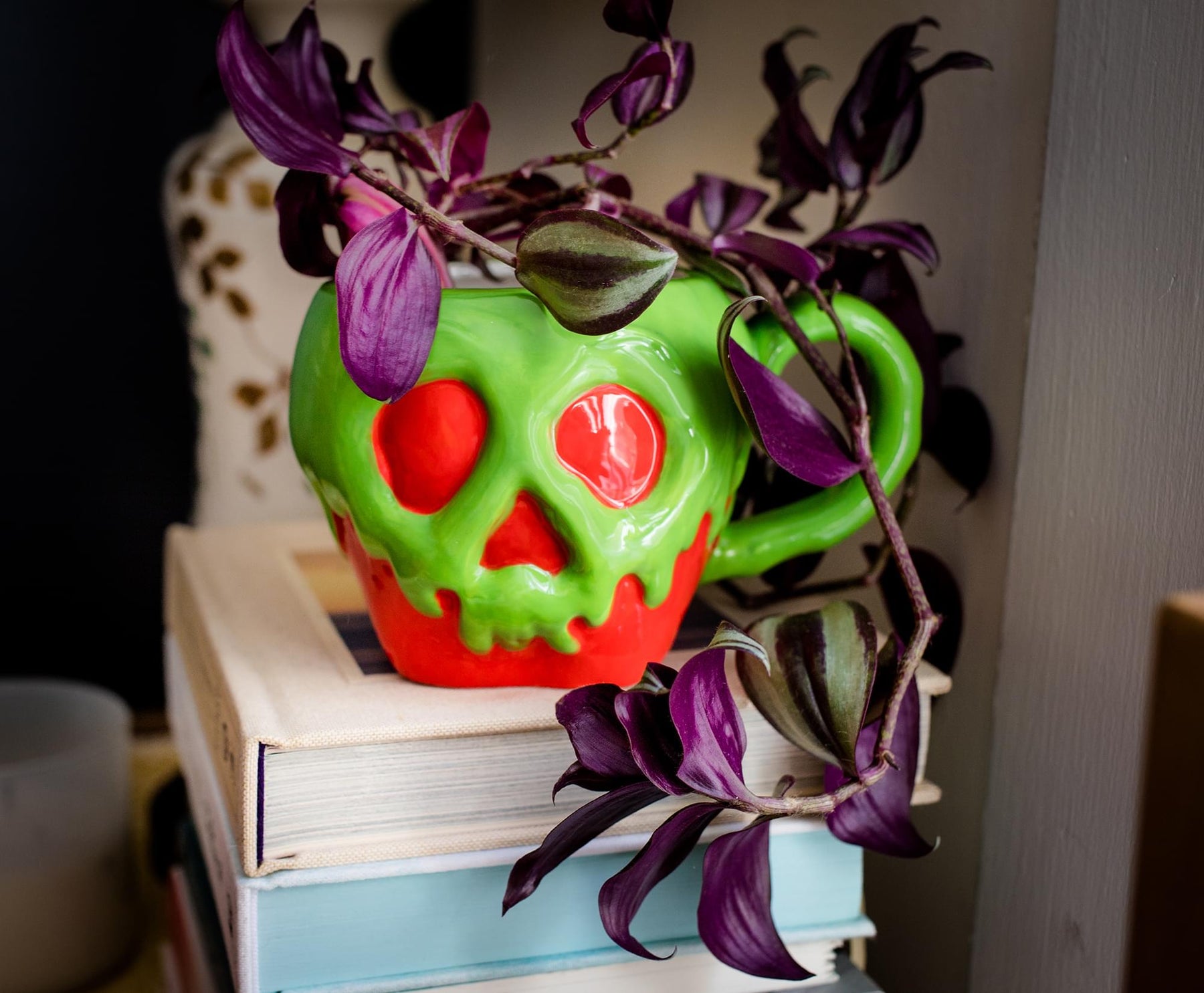 Disney Evil Queen Poison Apple Sculpted Ceramic Mug | Holds 20 Ounces