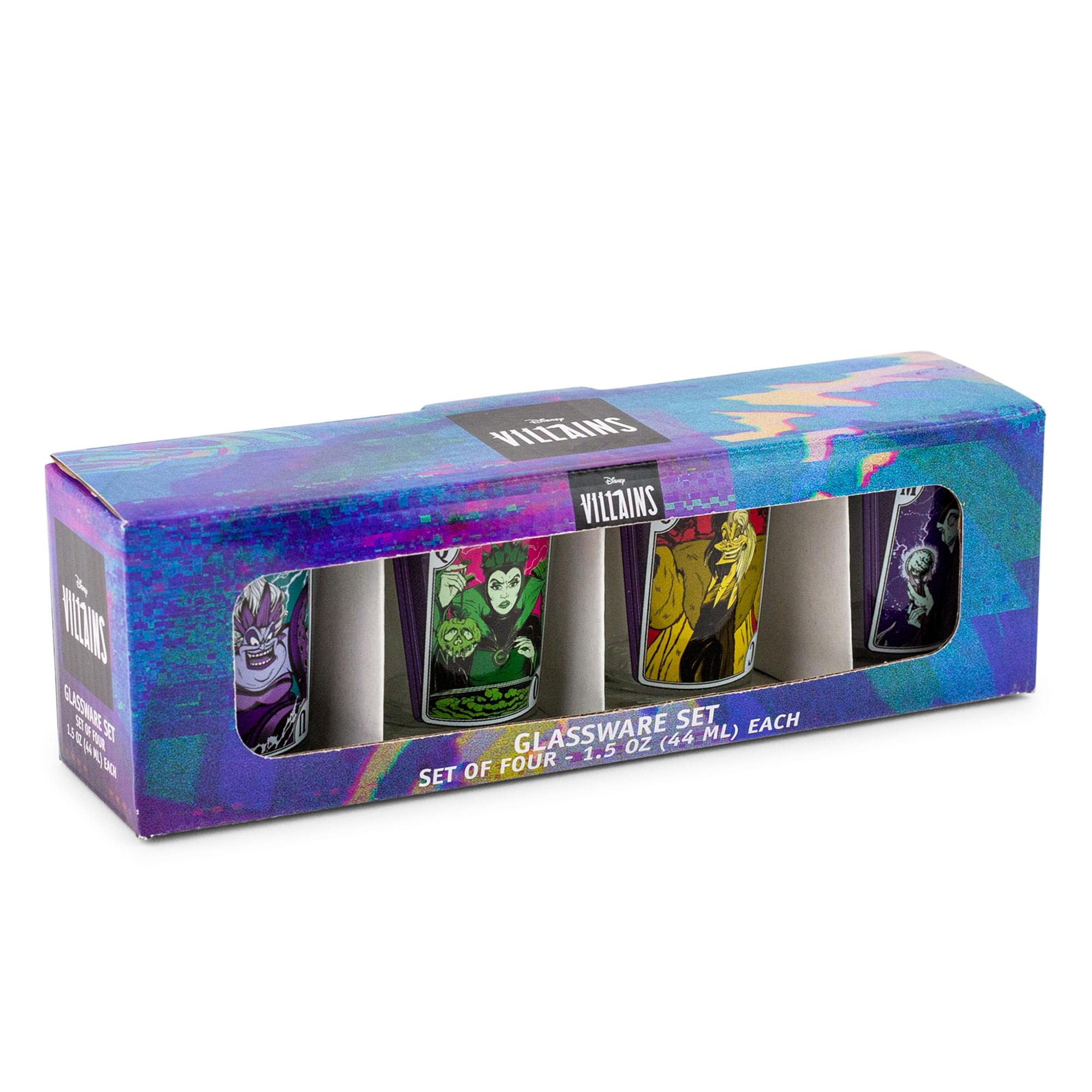 Disney Villains Portraits 1-Ounce Mini Shot Glasses | Set of 4