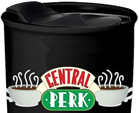 Friends Central Perk Logo Black 10oz Ceramic Doubled Walled Travel Mug