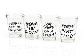 Friends Quotes 1.5oz Mini Glasses | Set of 4