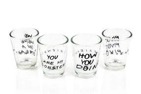 Friends Quotes 1.5oz Mini Glasses | Set of 4