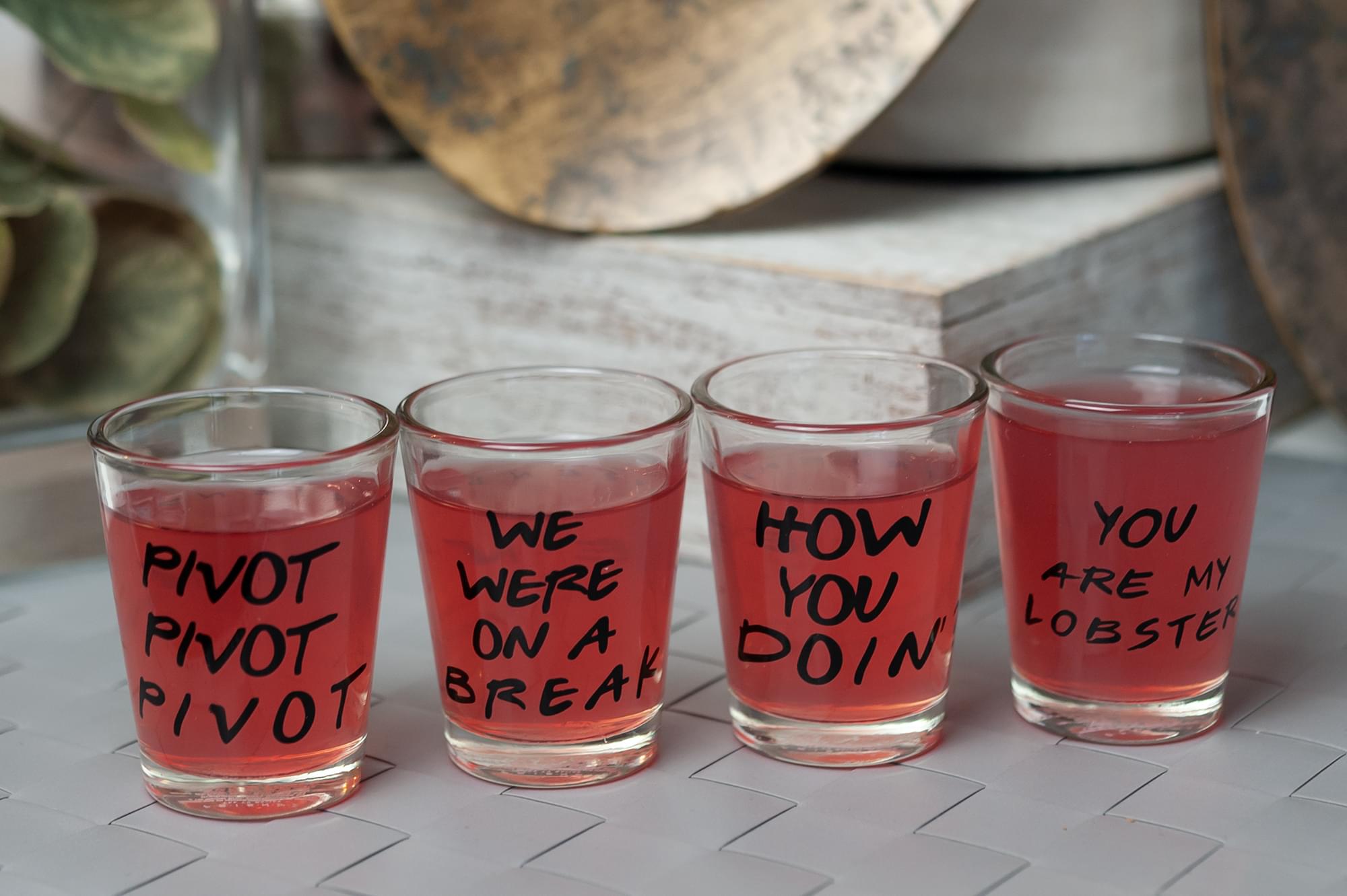 Friends Quotes 1.5oz Mini Glasses | Set of 4