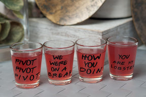 Friends Quotes 1.5oz Mini Glasses | Set of 4