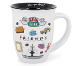 Friends Icons Wide Rim Latte Mug | Holds 16 Ounces