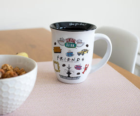 Friends Icons Wide Rim Latte Mug | Holds 16 Ounces