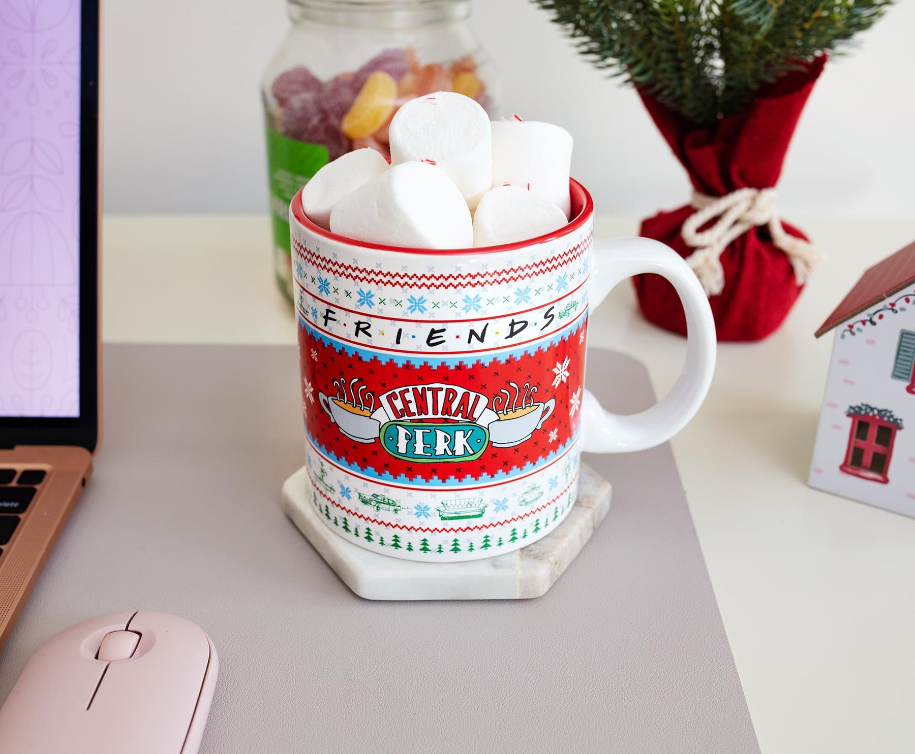Friends Central Perk Holiday Sweater Ceramic Mug | Holds 20 Ounces
