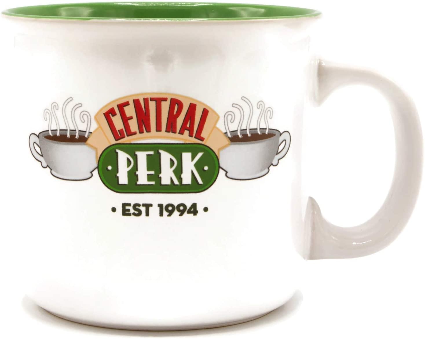 Friends Central Perk Logo White 20oz Ceramic Camper Style Mug
