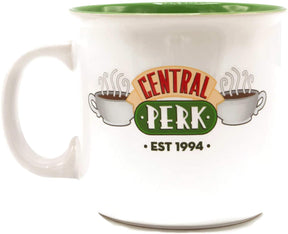 Friends Central Perk Logo White 20oz Ceramic Camper Style Mug