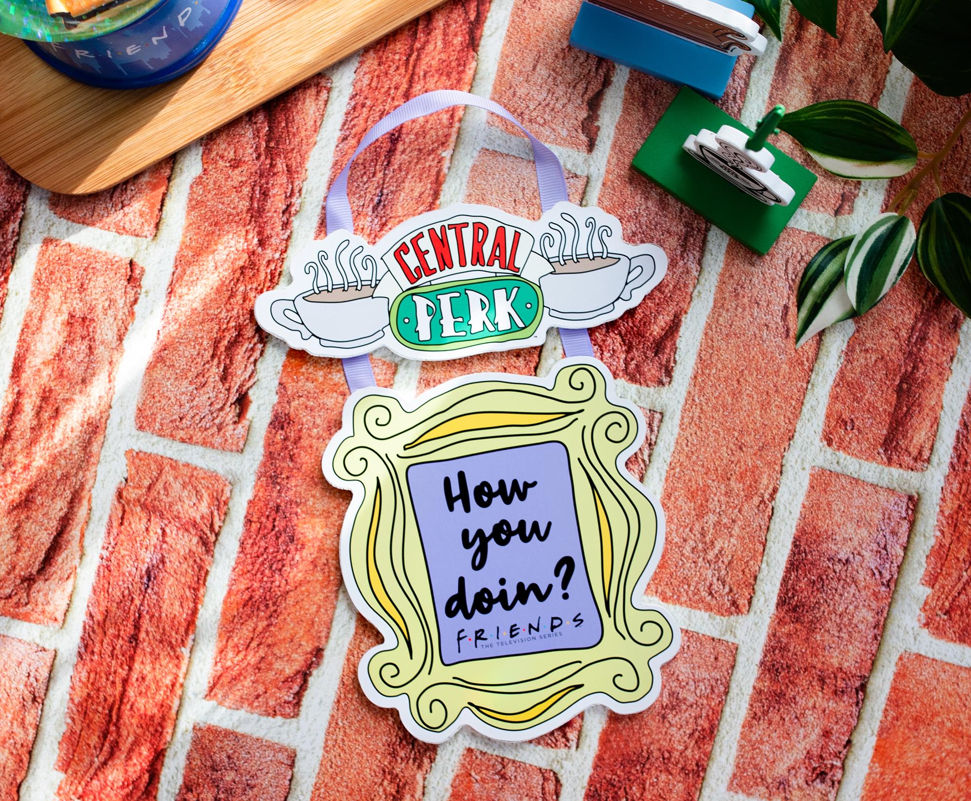 Friends "How You Doin?" 2-Piece Hanging Sign Wall Art