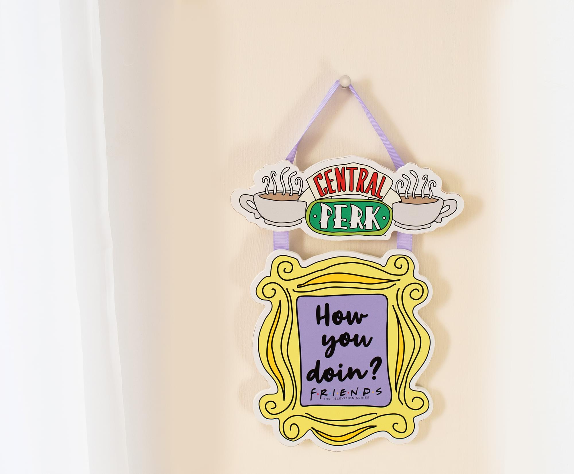 Friends "How You Doin?" 2-Piece Hanging Sign Wall Art