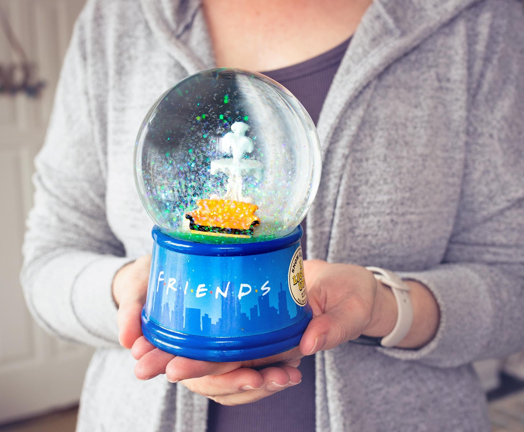 Friends Fountain Light-Up Snow Globe | 4 Inches Tall