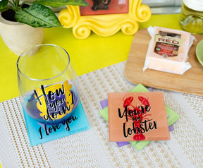 Friends Quotes Glass Coasters | Set of 4