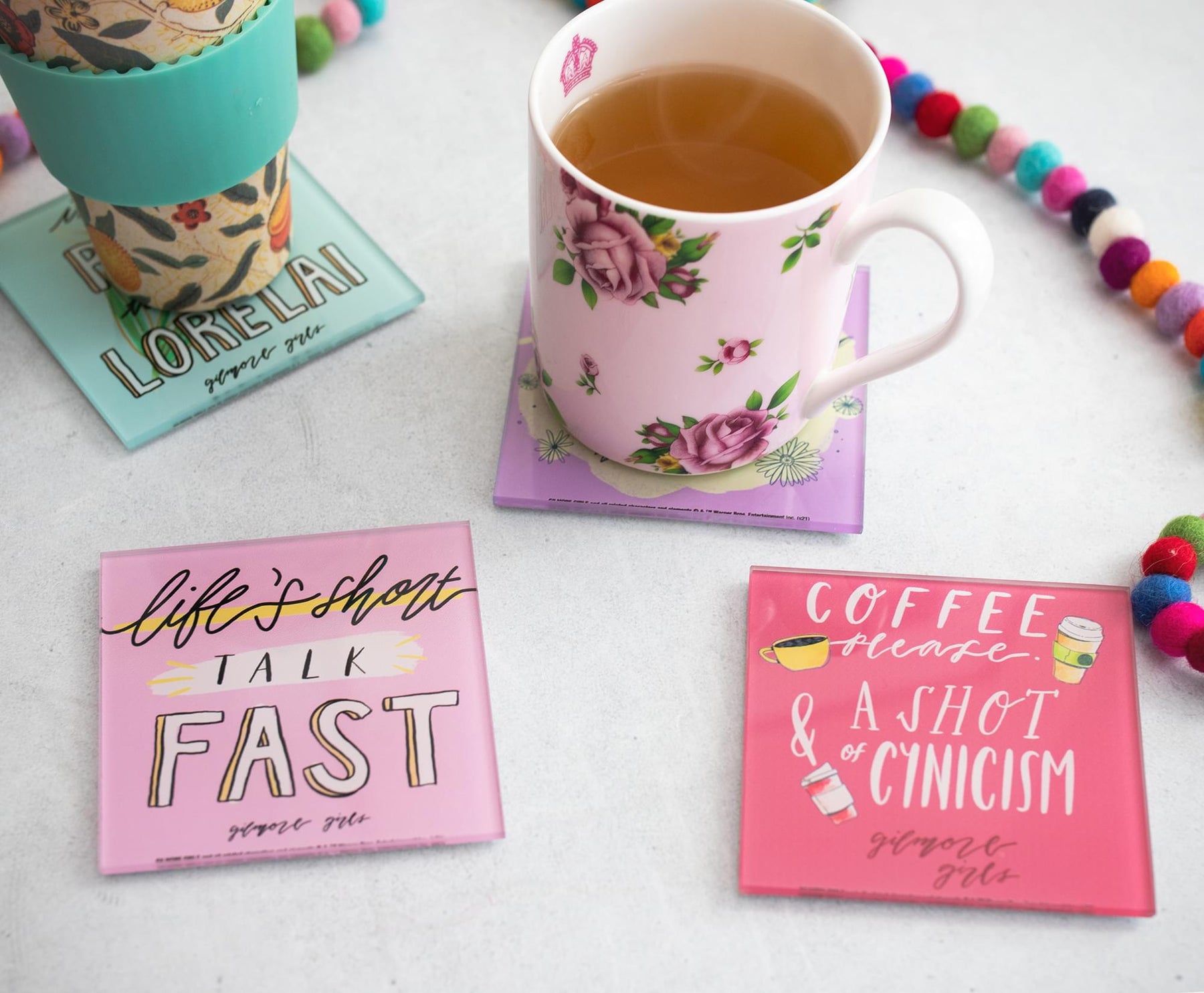 Gilmore Girls Quotes Glass Coasters | Set of 4