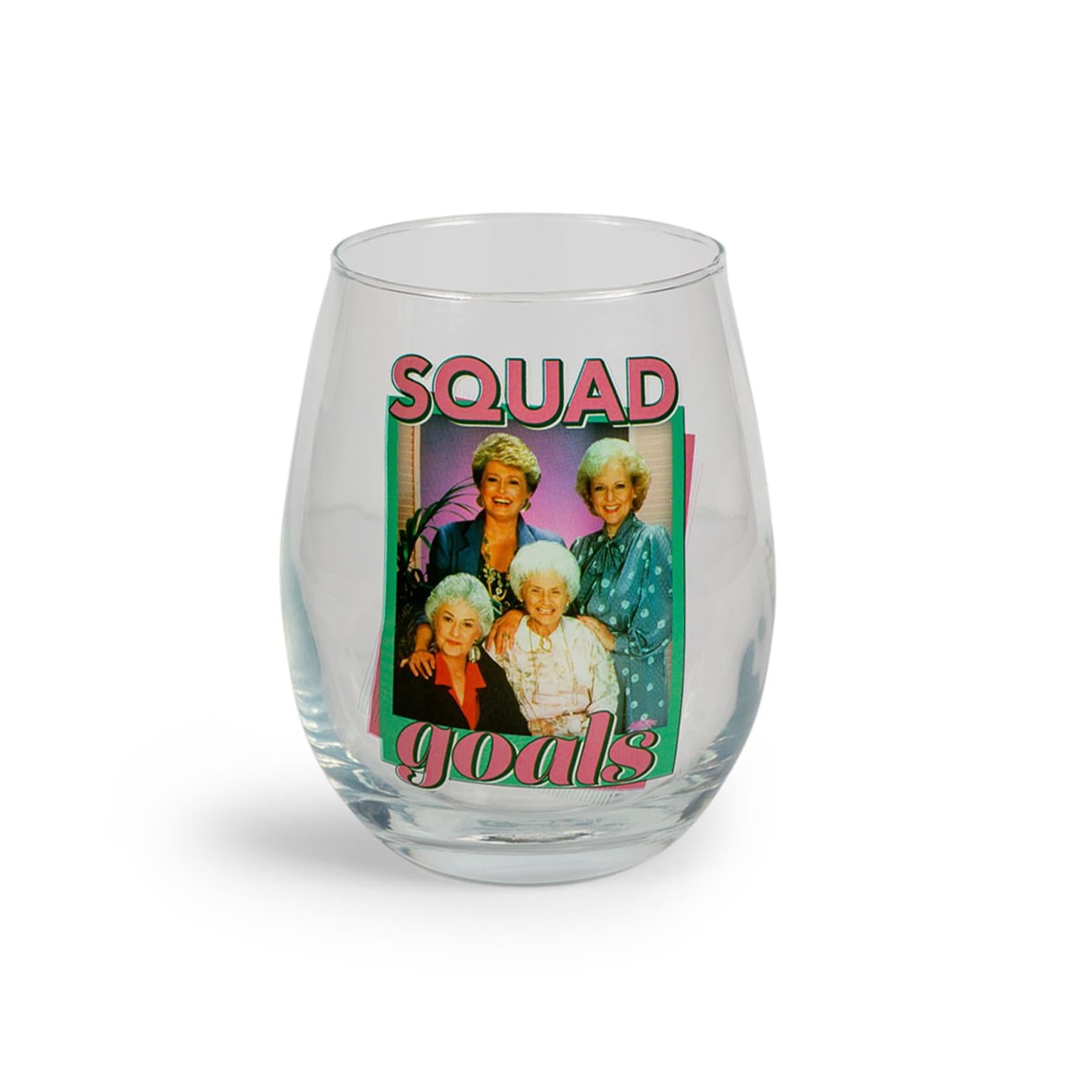 The Golden Girls "Squad Goals" Stemless Glass | Holds 20 Ounces