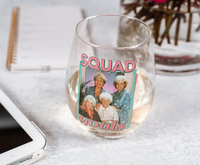 The Golden Girls "Squad Goals" Stemless Glass | Holds 20 Ounces