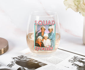 The Golden Girls "Squad Goals" Stemless Glass | Holds 20 Ounces