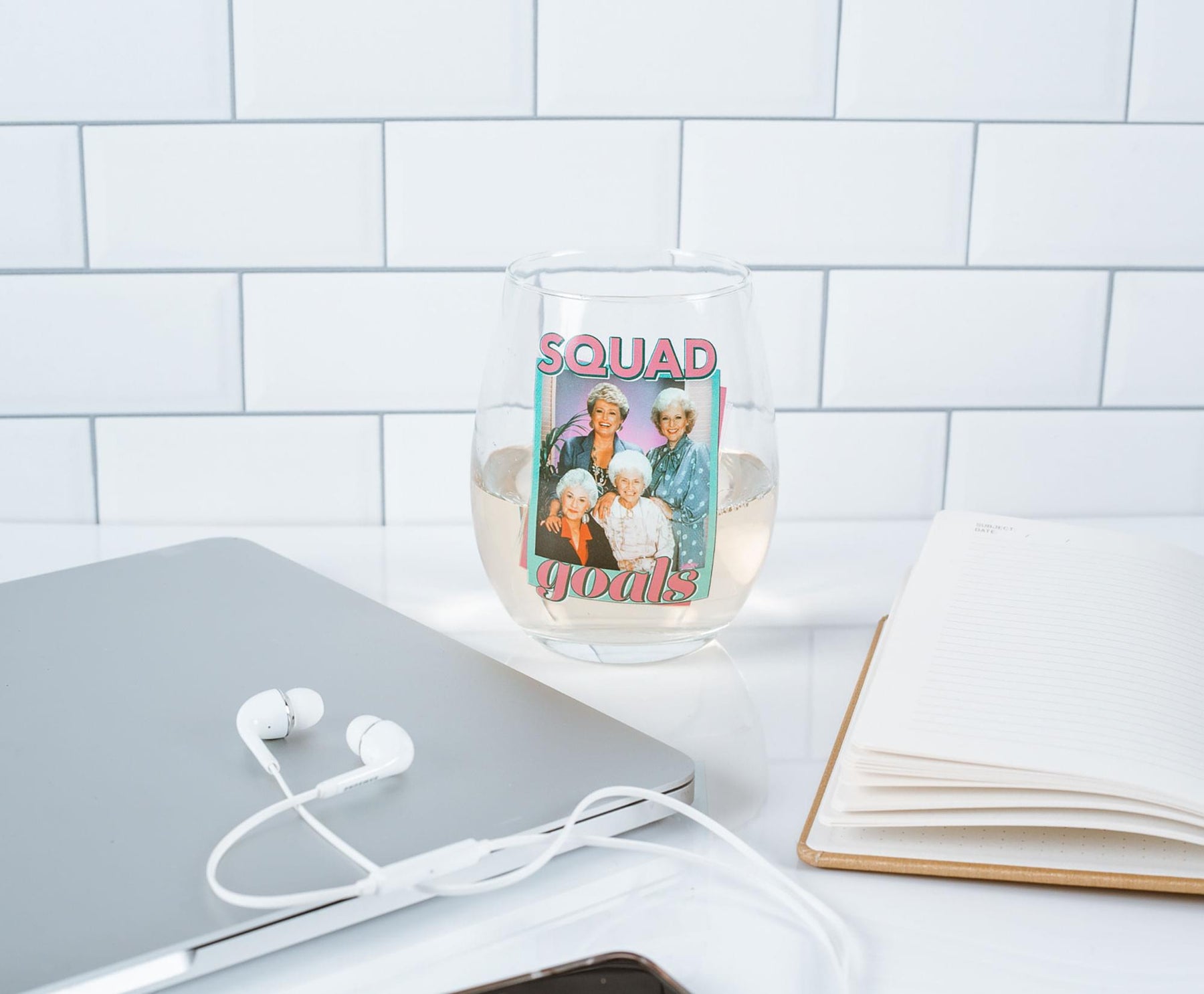 The Golden Girls "Squad Goals" Stemless Glass | Holds 20 Ounces