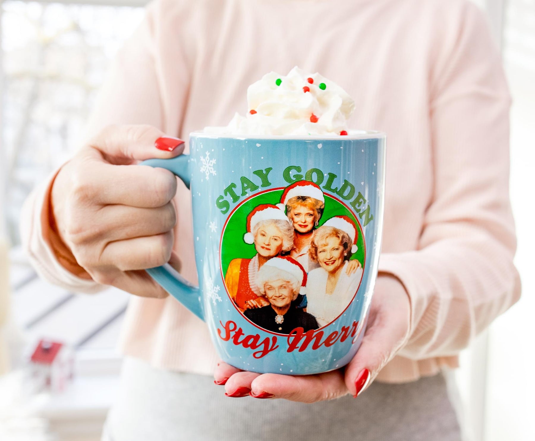 The Golden Girls "Stay Golden Stay Merry" Ceramic Coffee Mug | Holds 25 Ounces