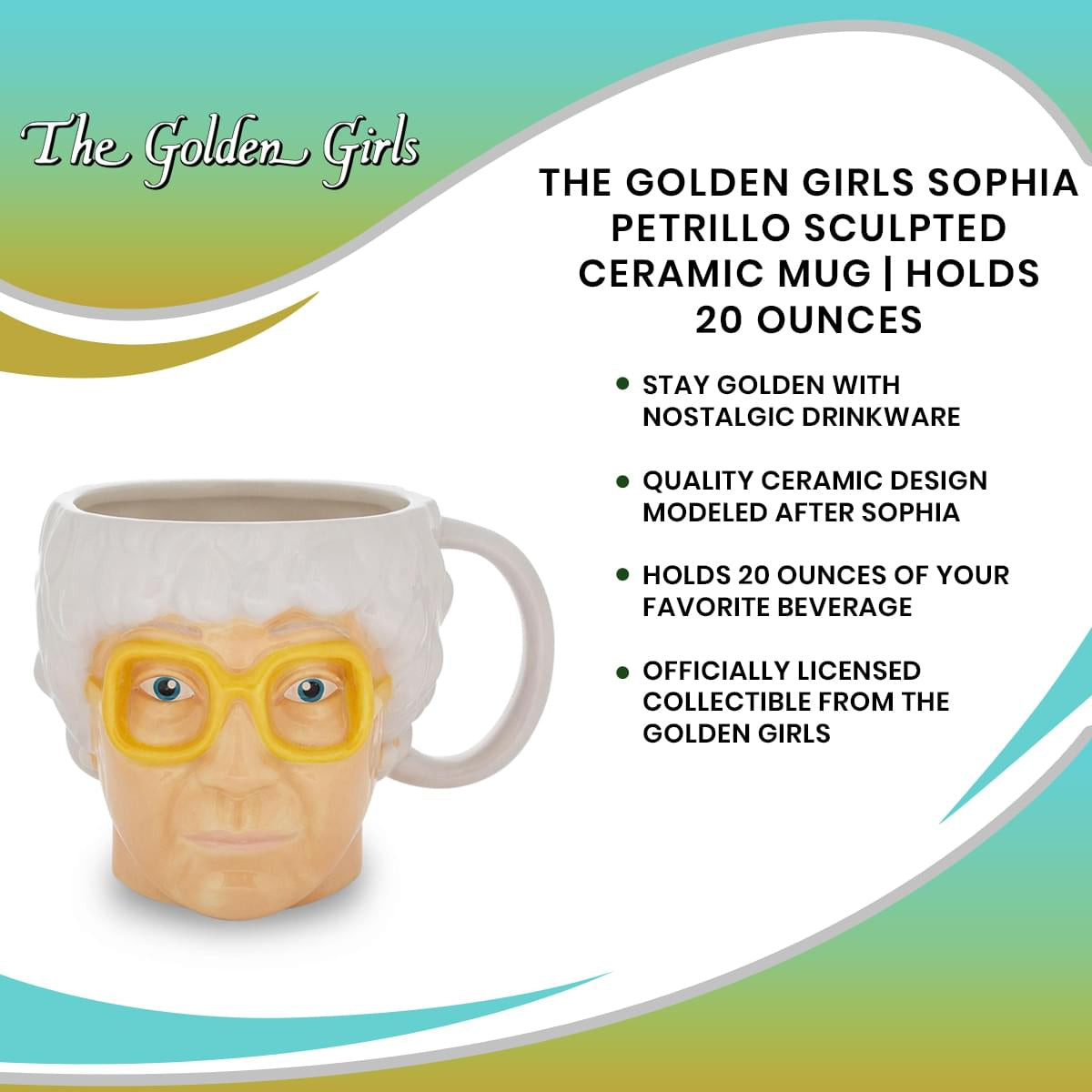 The Golden Girls Sophia Petrillo Sculpted Ceramic Mug | Holds 20 Ounces