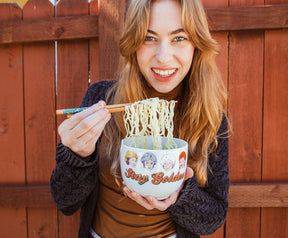 The Golden Girls "Stay Golden" 20-Ounce Ceramic Ramen Bowl and Chopstick Set