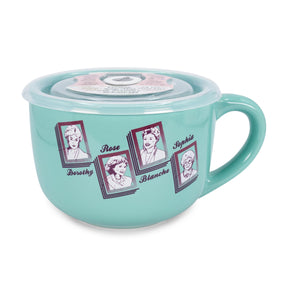 The Golden Girls Ceramic Soup Mug with Vented Lid | Holds 24 Ounces