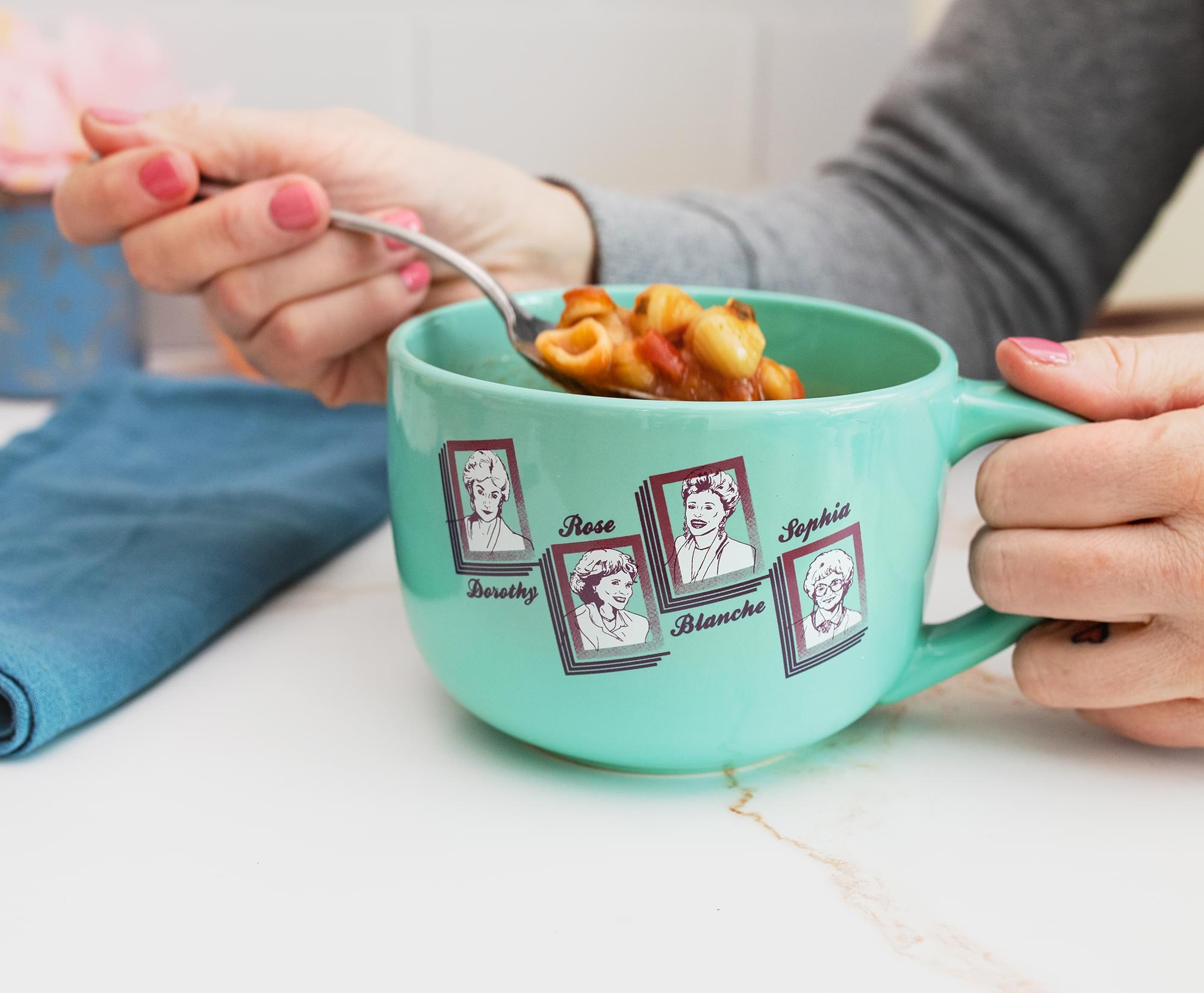 The Golden Girls Ceramic Soup Mug with Vented Lid | Holds 24 Ounces