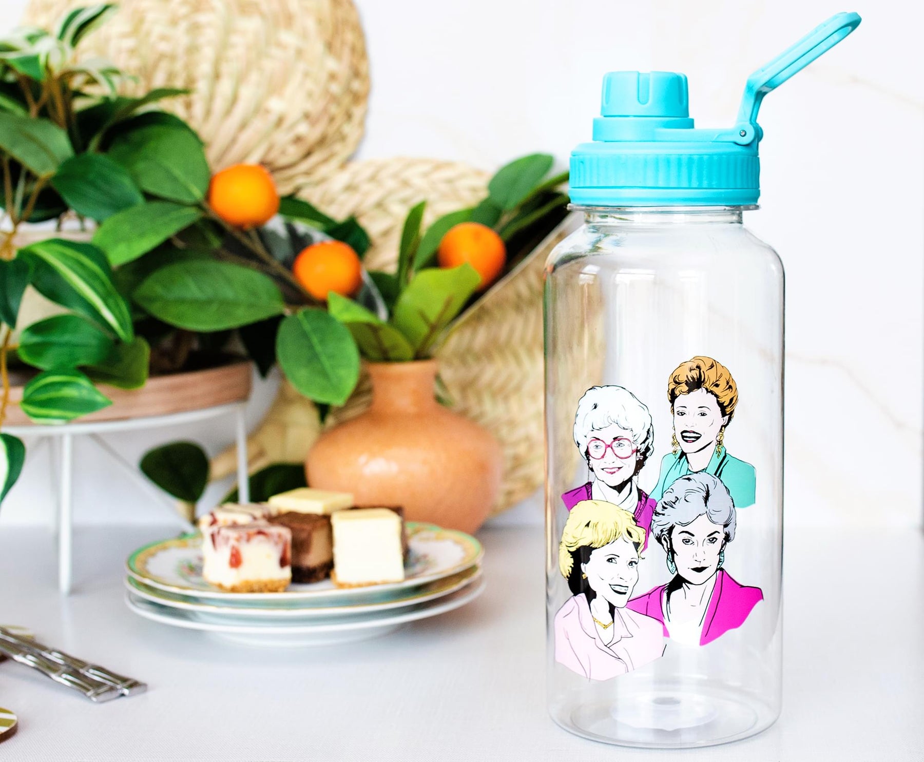 The Golden Girls 32-Ounce Twist Spout Water Bottle And Sticker Set