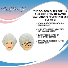 The Golden Girls Sophia and Dorothy Ceramic Salt and Pepper Shakers | Set of 2