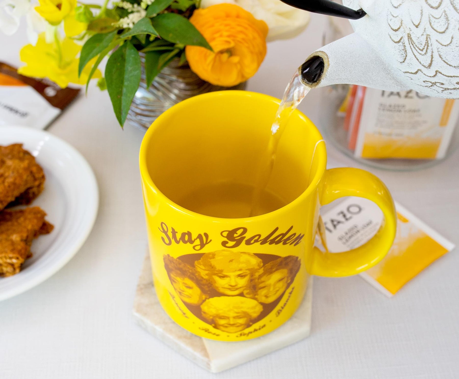 The Golden Girls "Stay Golden" Gold Ceramic Coffee Mug | Holds 20 Ounces